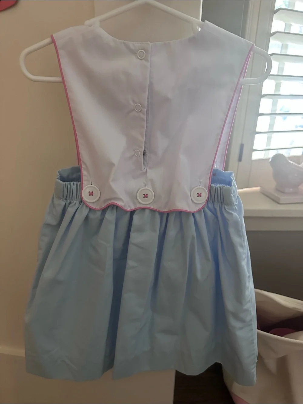 TBBC Girls 4T Light Blue and White Brady Wand Dress